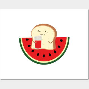 Toast loves watermelon Posters and Art